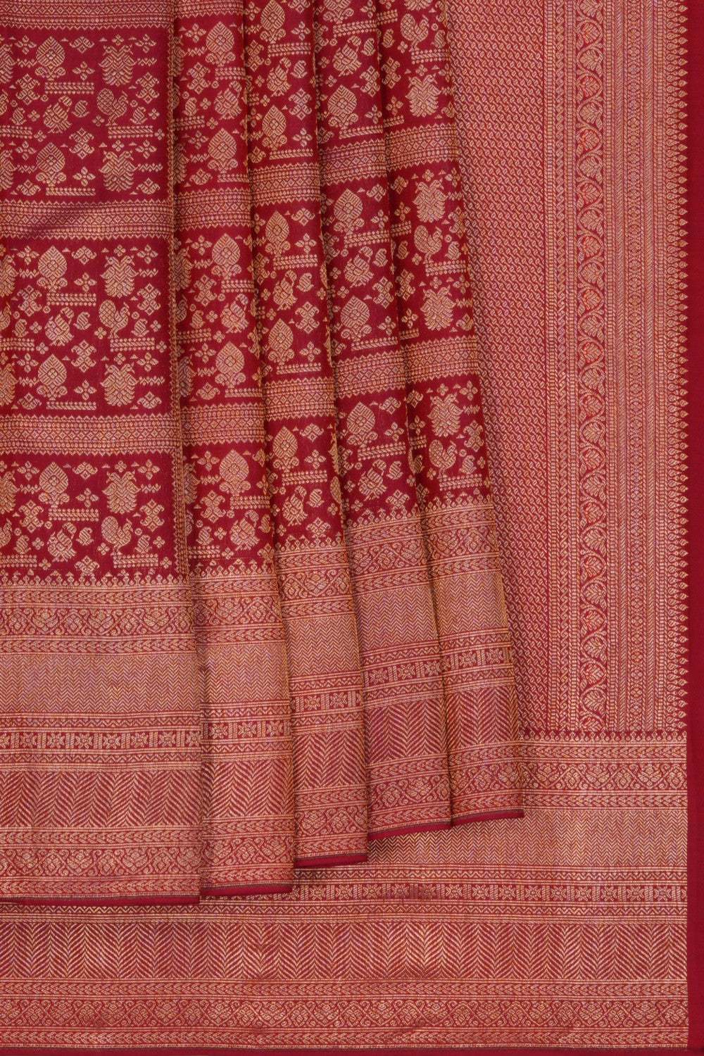 Image of South Silk Red Saree